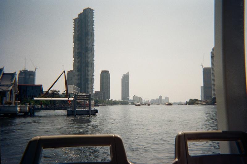 view of a river from aboard a ferry